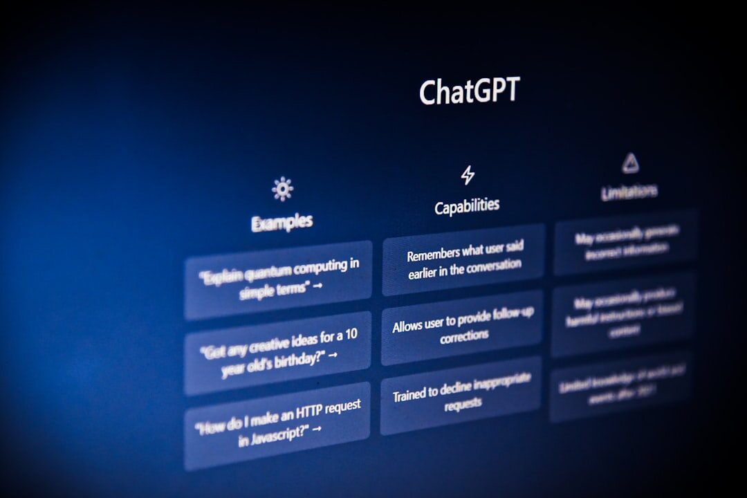 Large language model AI chatbot interface